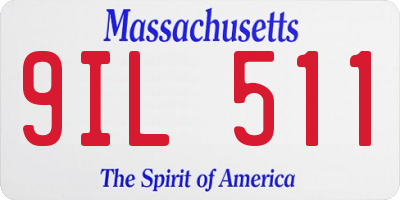 MA license plate 9IL511