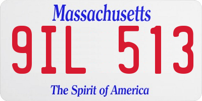 MA license plate 9IL513