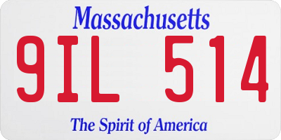 MA license plate 9IL514