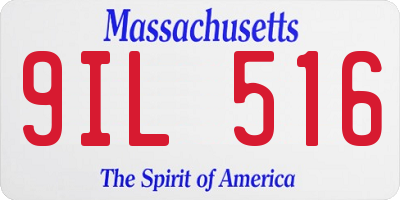 MA license plate 9IL516