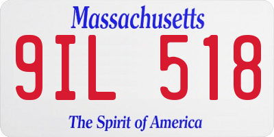 MA license plate 9IL518