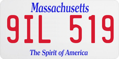 MA license plate 9IL519