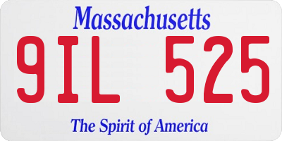 MA license plate 9IL525