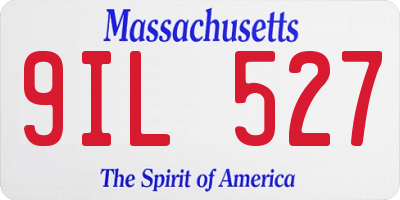 MA license plate 9IL527