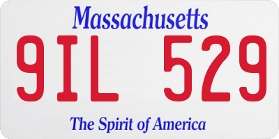 MA license plate 9IL529