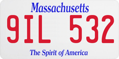 MA license plate 9IL532