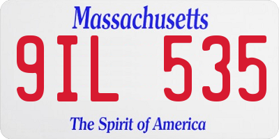 MA license plate 9IL535