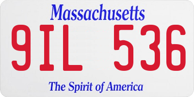 MA license plate 9IL536
