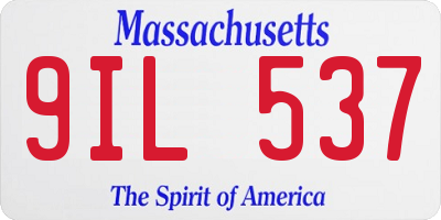 MA license plate 9IL537