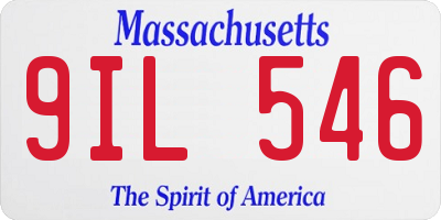 MA license plate 9IL546