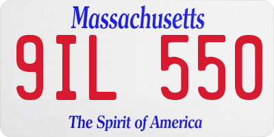 MA license plate 9IL550