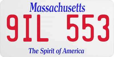 MA license plate 9IL553