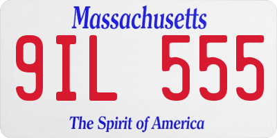 MA license plate 9IL555