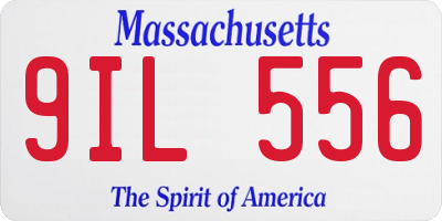 MA license plate 9IL556