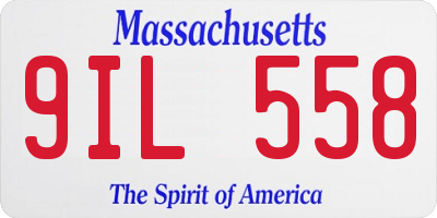 MA license plate 9IL558