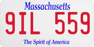 MA license plate 9IL559