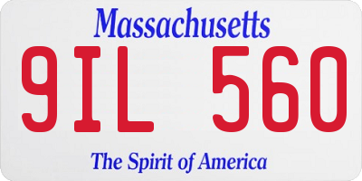 MA license plate 9IL560