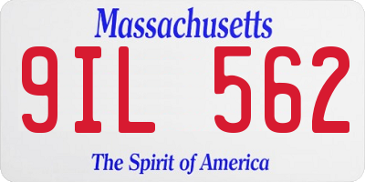 MA license plate 9IL562