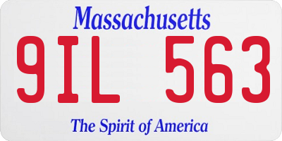 MA license plate 9IL563