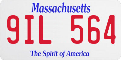 MA license plate 9IL564