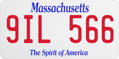 MA license plate 9IL566