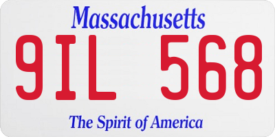 MA license plate 9IL568