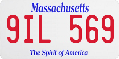 MA license plate 9IL569