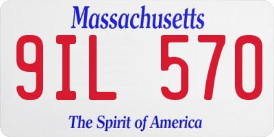MA license plate 9IL570