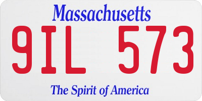 MA license plate 9IL573