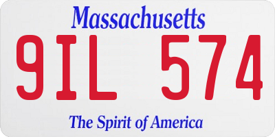 MA license plate 9IL574