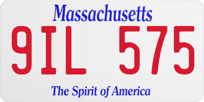 MA license plate 9IL575