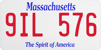 MA license plate 9IL576