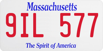 MA license plate 9IL577