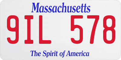 MA license plate 9IL578