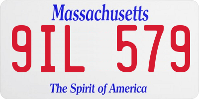 MA license plate 9IL579