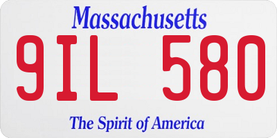 MA license plate 9IL580