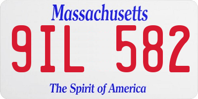 MA license plate 9IL582