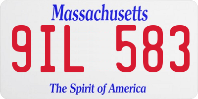 MA license plate 9IL583