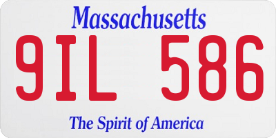 MA license plate 9IL586