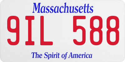 MA license plate 9IL588