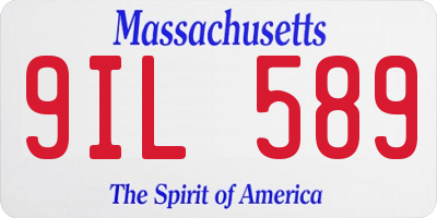 MA license plate 9IL589