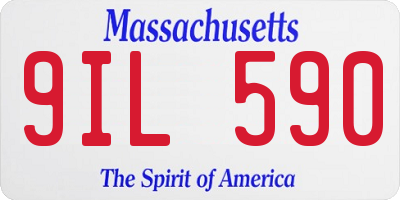 MA license plate 9IL590