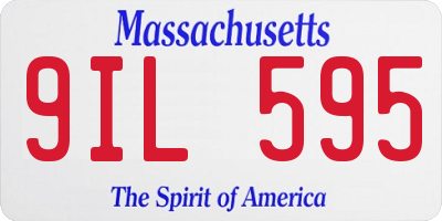 MA license plate 9IL595
