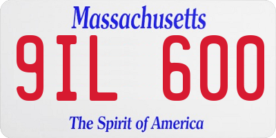 MA license plate 9IL600