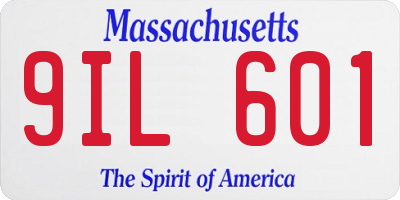 MA license plate 9IL601