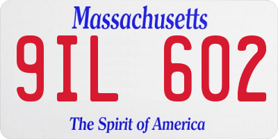 MA license plate 9IL602