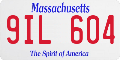 MA license plate 9IL604