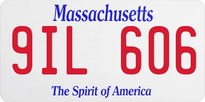 MA license plate 9IL606