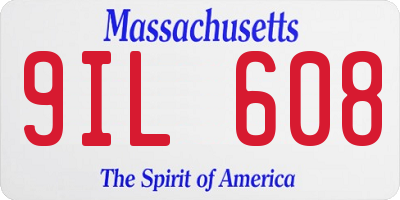 MA license plate 9IL608