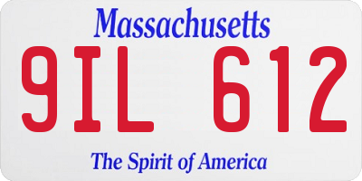 MA license plate 9IL612